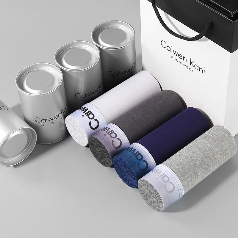 Muške bokserice od modalnog pamuka, prozračne, s srednjom struku, pletene, u kutiji za poklon