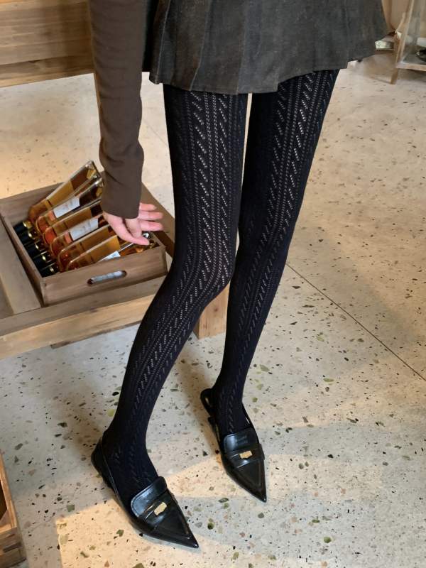 Bijele tanke hulahopke za slojevito nošenje, baletni stil MiU, japanske JK pletene najlonke