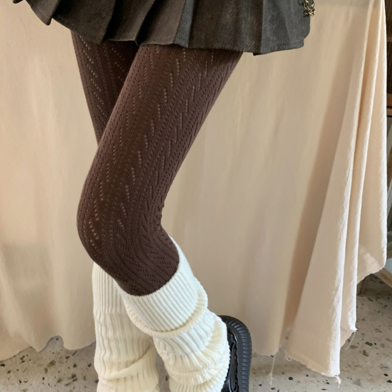 Bijele tanke hulahopke za slojevito nošenje, baletni stil MiU, japanske JK pletene najlonke