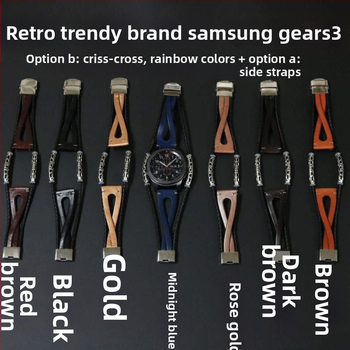 Kožený retro remienok pre Samsung Gear S3 a Galaxy Watch7/6