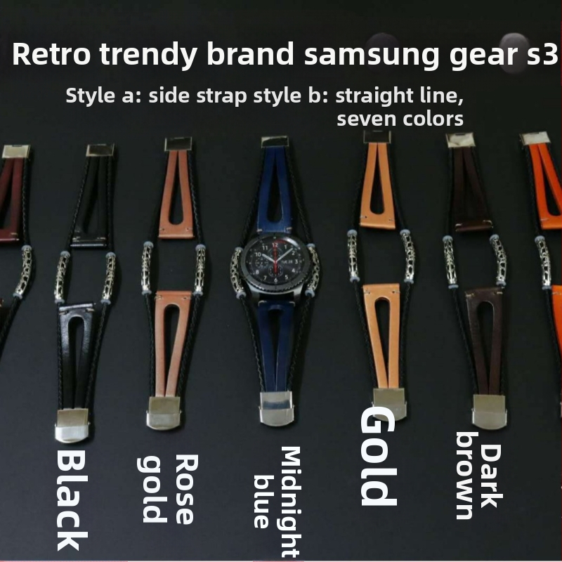 Kožený retro remienok pre Samsung Gear S3 a Galaxy Watch7/6