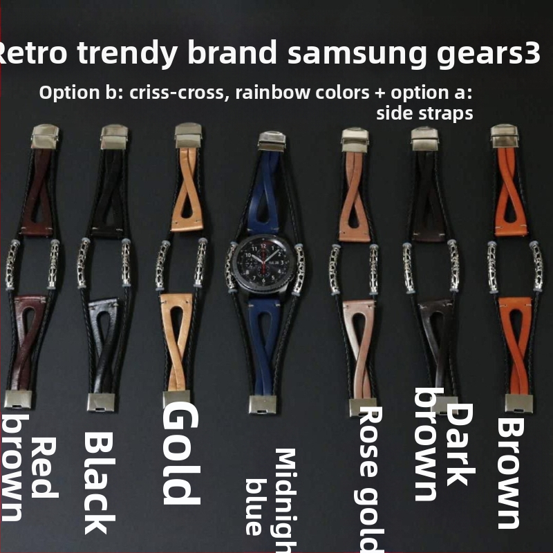 Kožený retro remienok pre Samsung Gear S3 a Galaxy Watch7/6
