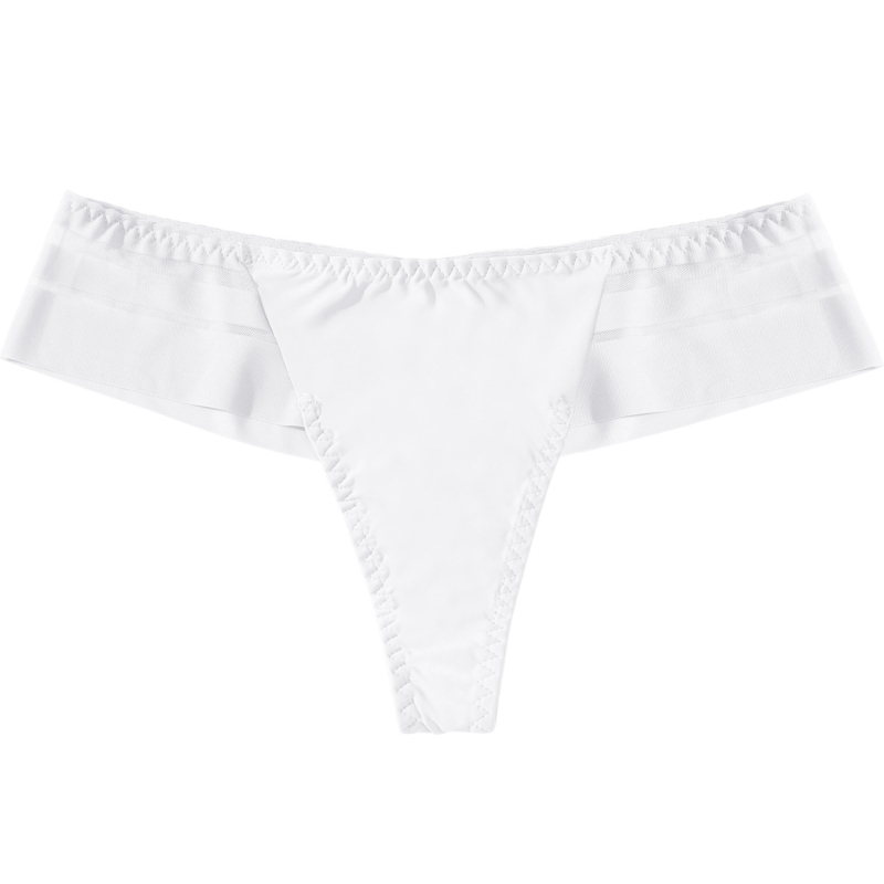 Nailonos T-string moterims su žemu liemeniu, nematomas po drabužiais, greitai džiūsta, mezgimo technika, 80–90% medvilnė