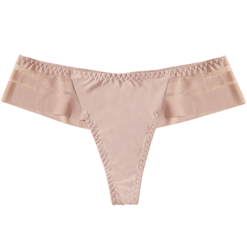 Nailonos T-string moterims su žemu liemeniu, nematomas po drabužiais, greitai džiūsta, mezgimo technika, 80–90% medvilnė