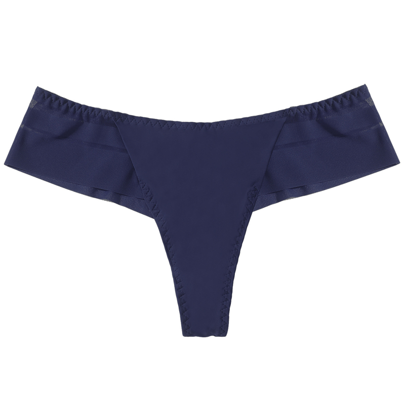 Nailonos T-string moterims su žemu liemeniu, nematomas po drabužiais, greitai džiūsta, mezgimo technika, 80–90% medvilnė