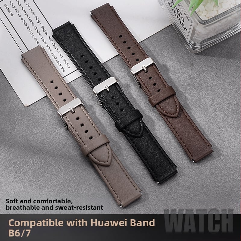 Huawei B7/B6/B3 viedpulksteņa siksna – mākslīgā āda, ātra atbrīvošana, mākslinieciskais retro stils