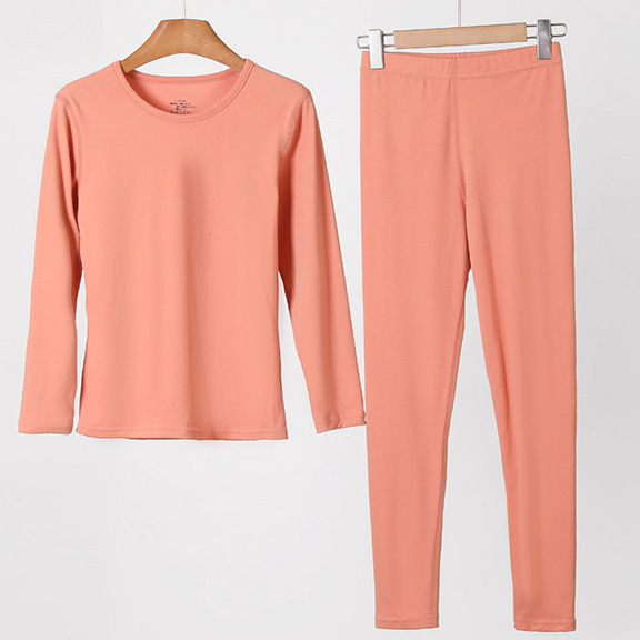 Unisex set osnovnog sloja od Tencel toplog pamuka i lyocella — lagani jesensko-zimski komplet, gornji dio s okruglim izrezom i hlače, dugi rukav, s baršunastom unutarnjom podstavom