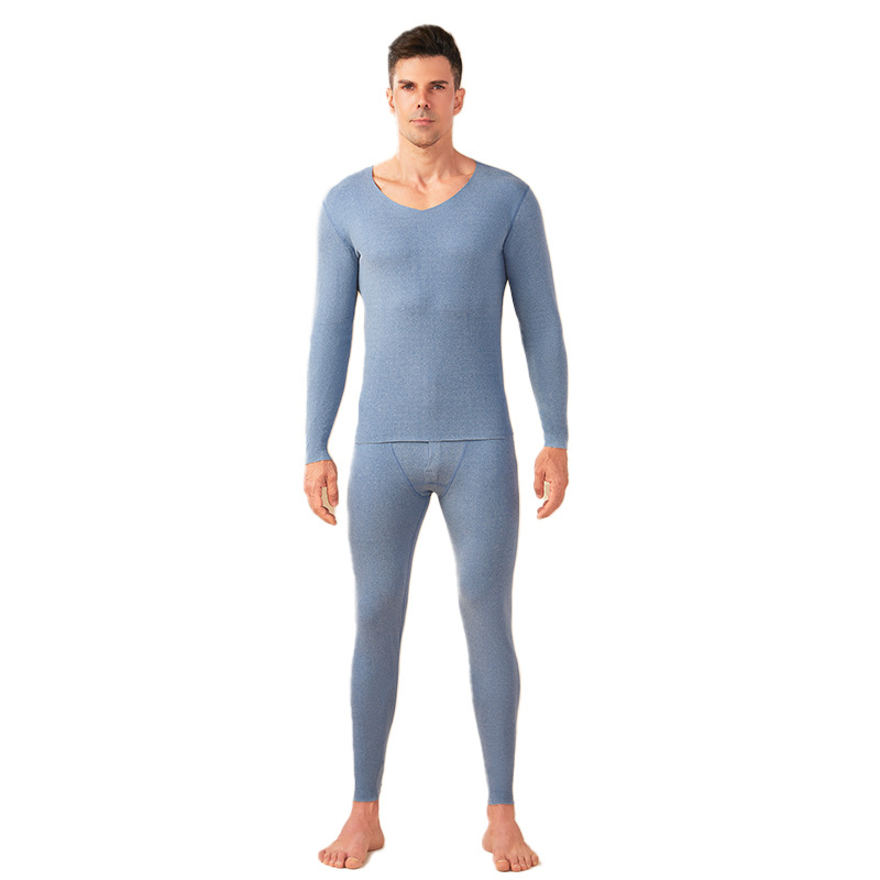 Muški termalni set s fleece-om Derong AB tkanina, V-izrez, uski kroj