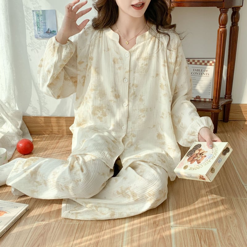 Σετ μητρότητας για θηλάσμό – 100% βαμβάκι, μακριά μανίκια, παντελόνες, καθημερινό στυλ, κατάλληλο για άνοιξη, καλοκαίρι και φθινόπωρο