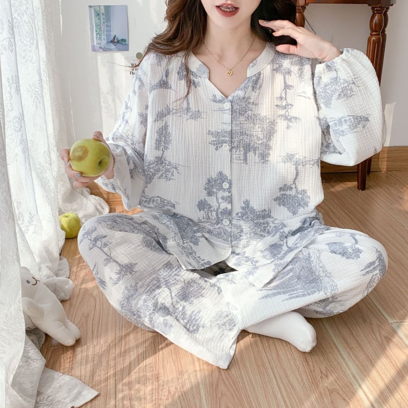 Σετ μητρότητας για θηλάσμό – 100% βαμβάκι, μακριά μανίκια, παντελόνες, καθημερινό στυλ, κατάλληλο για άνοιξη, καλοκαίρι και φθινόπωρο