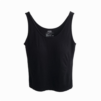 Rugalmas ujjatlan felső melltartó párnázással - kötött pamut, egyszínű, őszi 2024, felnőtt nőknek