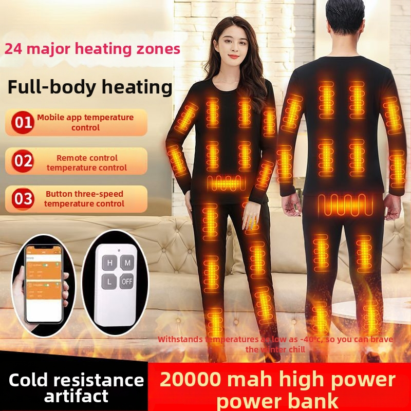 Celotelové oblečenie s 24 zónami, USB napájanie, unisex