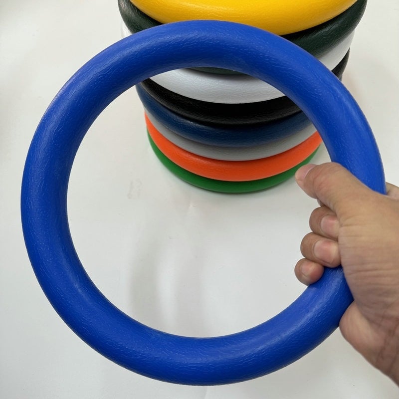 Gyermekeknek szóló függő gimnasztikai gyűrű, PE anyagból, sport modell, alkalmas gimnasztikára és edzésre