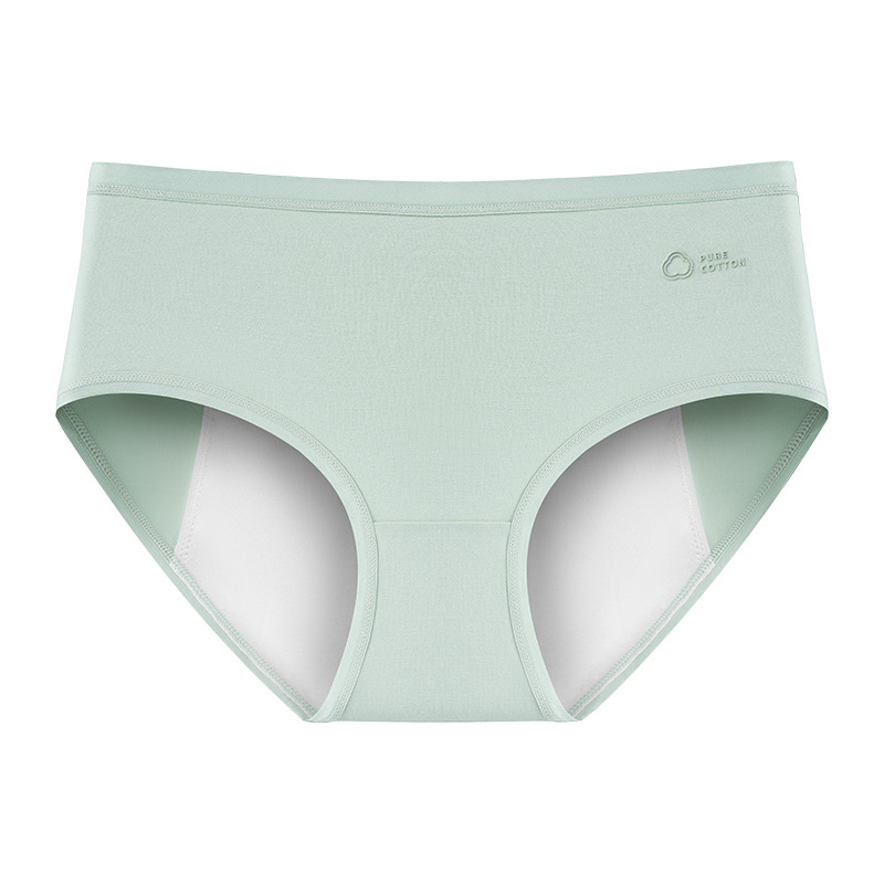 Moterų medvilninės kelnaitės su antibakterine kirkšnies zona, apsauga nuo išsiliejimo menstruacijų metu, vidutinio aukščio liemuo, 95–100% medvilnė, kirkšnies pamušalas 100% medvilnė