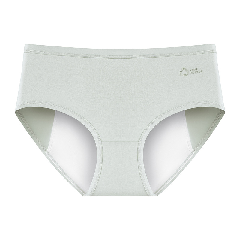 Moterų medvilninės kelnaitės su antibakterine kirkšnies zona, apsauga nuo išsiliejimo menstruacijų metu, vidutinio aukščio liemuo, 95–100% medvilnė, kirkšnies pamušalas 100% medvilnė