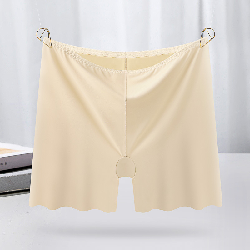 Moteriški saugios kelnaitės iš Ice Silk audinio, aukštas liemuo, kvėpuojančios, nepralaidžios šviesai, 95% nailonas su medvilnine įdėkle kirkšnies srityje