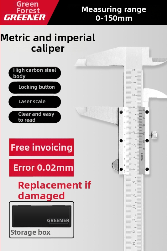 Greener vernier tolómérő digitális kijelzővel, nagy pontosságú, ipari kivitel, háztartási használatra