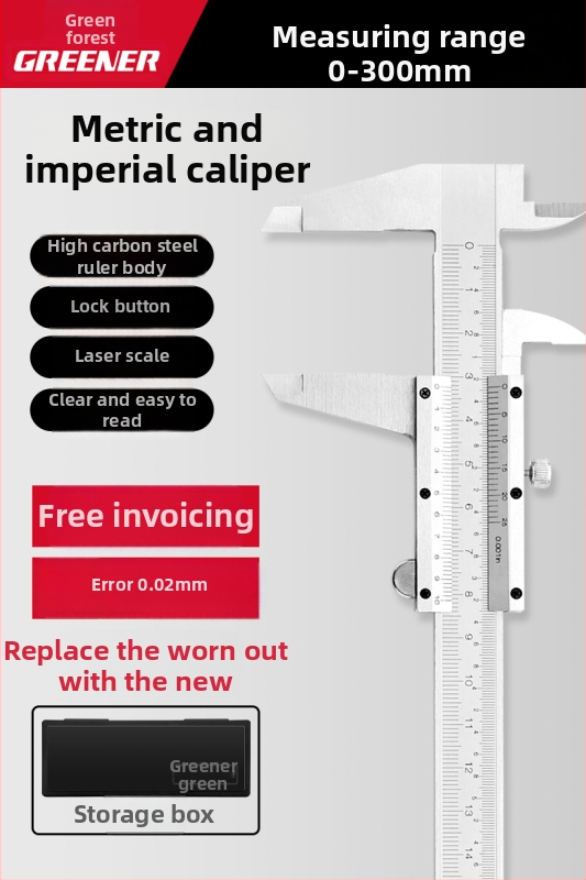 Greener vernier tolómérő digitális kijelzővel, nagy pontosságú, ipari kivitel, háztartási használatra