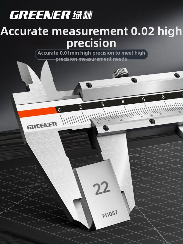 Greener vernierové posuvné meradlo s digitálnym displejom, vysoká presnosť, priemyselná trieda, na domáce použitie