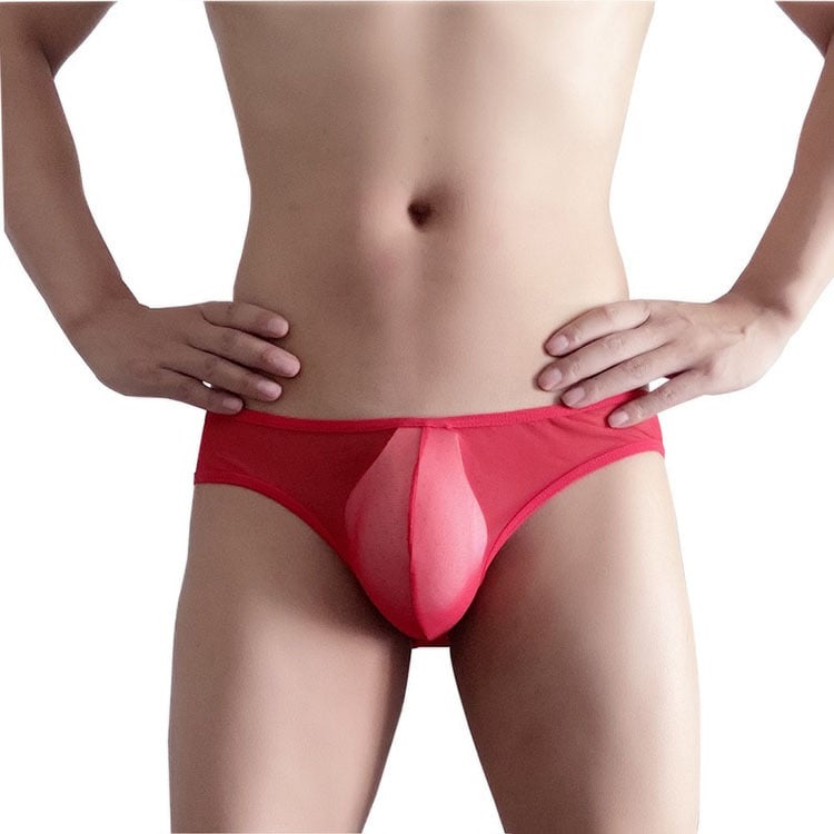 Muške seksi prozirne mrežaste gaćice, niski struk, jednobojne