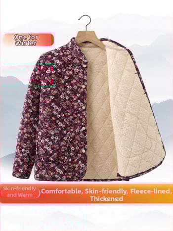 Ženski zimski kaput od pamuka s V ovratnikom, uski struk, debelo punjenje, standardna duljina