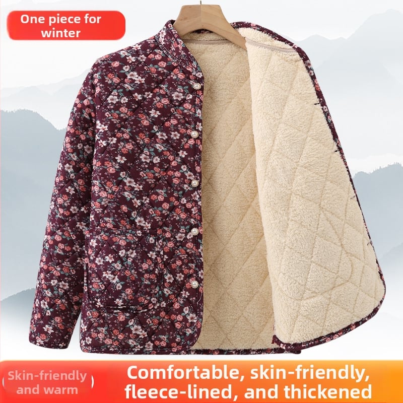 Ženski zimski kaput od pamuka s V ovratnikom, uski struk, debelo punjenje, standardna duljina