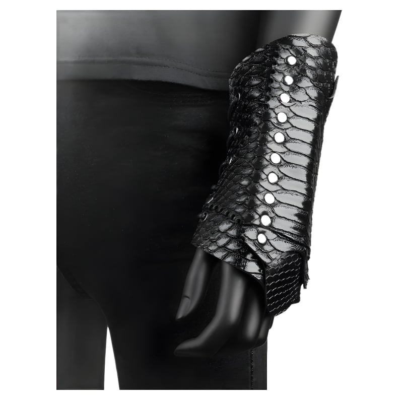 Προστατευτικά καρπού με μεσαιωνικό ρετρό μοτίβο φιδιού για cosplay και σκηνικά props – Gearduke, Φθινόπωρο 2024