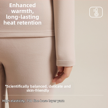 Moteriški terminio pagrindinio sluoksnio komplektas: viršus ir kelnes su flisu, pagrindinis audinys poliesteris, pamušalas elastanas, 181–200 g/m², išlaiko šilumą