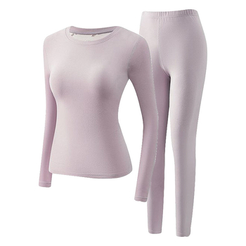 Moteriški terminio pagrindinio sluoksnio komplektas: viršus ir kelnes su flisu, pagrindinis audinys poliesteris, pamušalas elastanas, 181–200 g/m², išlaiko šilumą