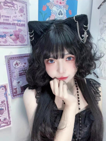 Πάνκ αξεσουάρ μαλλιών με αυτιά γάτας για κοσπλέι και Χάλογουϊν – σκούρο, αισθησιακό κεφαλόδεμα Spring 2023