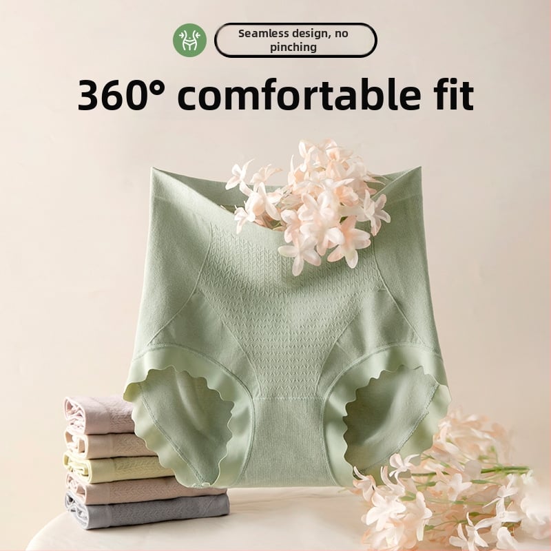 Be siūlių moterų kelnaitės su aukštu juosmeniu, kvėpuojanti pilvo kontrolė, antibakterinė mulberry šilko įdėklas, 3D sėdmenų pakėlimas