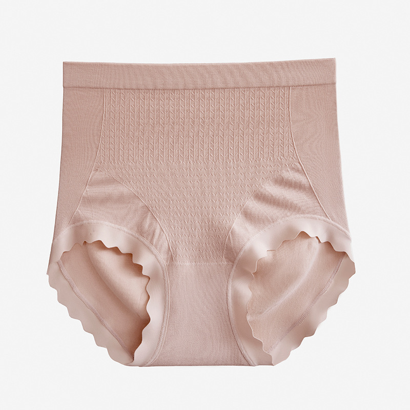 Be siūlių moterų kelnaitės su aukštu juosmeniu, kvėpuojanti pilvo kontrolė, antibakterinė mulberry šilko įdėklas, 3D sėdmenų pakėlimas