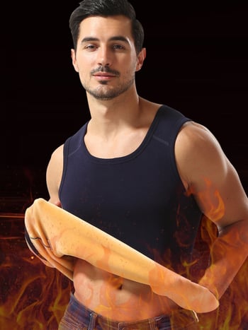 Férfi meleg mellény fleece belsővel, vastag poliészter anyag, oldalsó zsebek, hétköznapi alapréteg, téli 2024