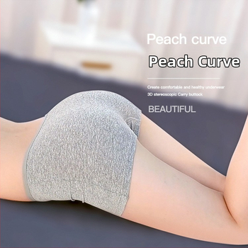 Moteriški medvilniniai bokseriai su vidutine talija, be siūlių, pavasariui