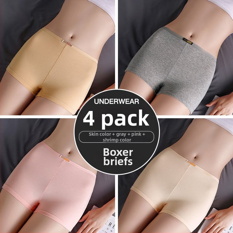 Moteriški medvilniniai bokseriai su vidutine talija, be siūlių, pavasariui