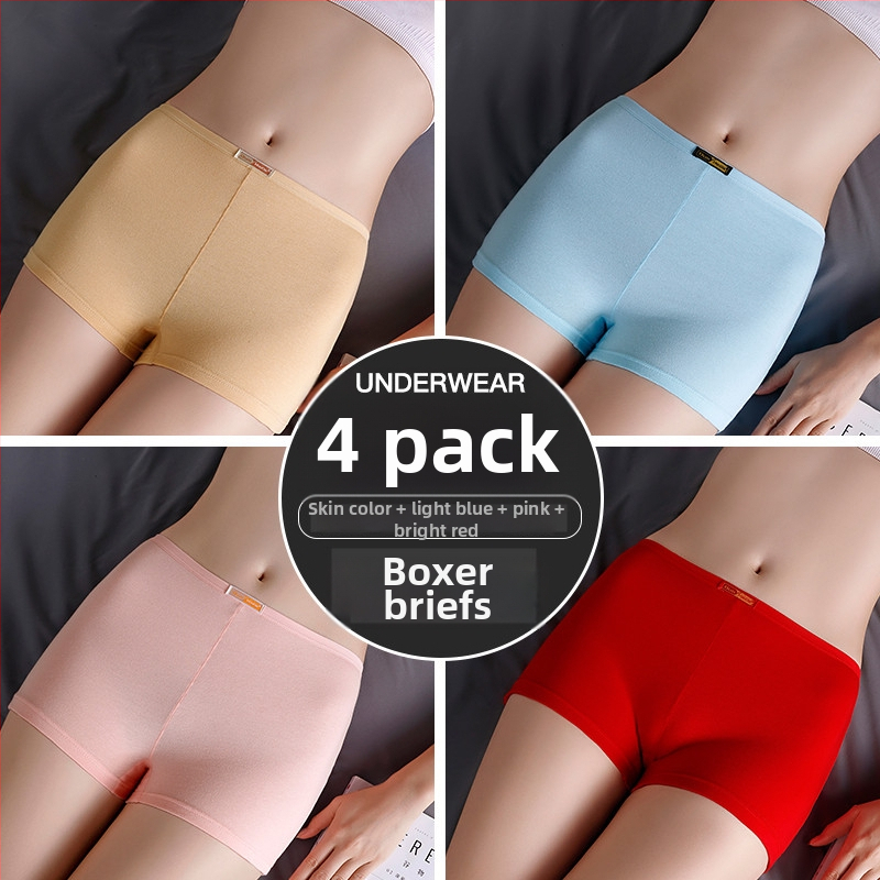 Moteriški medvilniniai bokseriai su vidutine talija, be siūlių, pavasariui