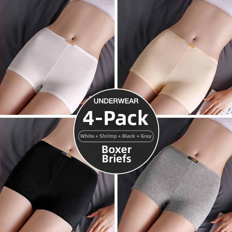 Moteriški medvilniniai bokseriai su vidutine talija, be siūlių, pavasariui