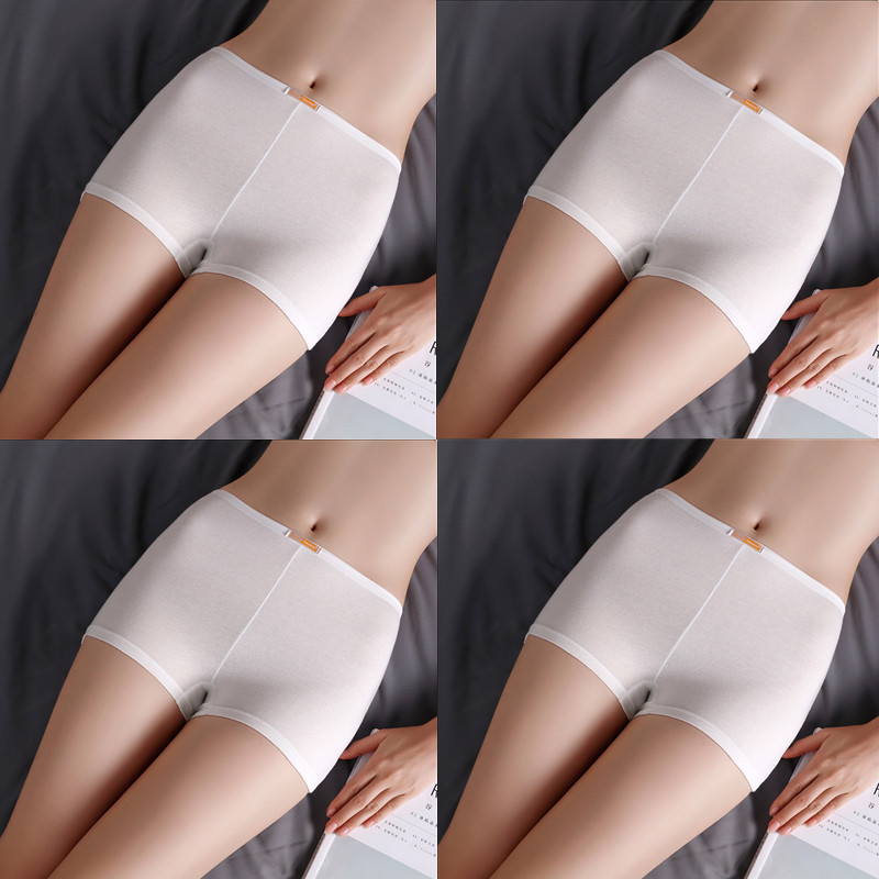 Moteriški medvilniniai bokseriai su vidutine talija, be siūlių, pavasariui