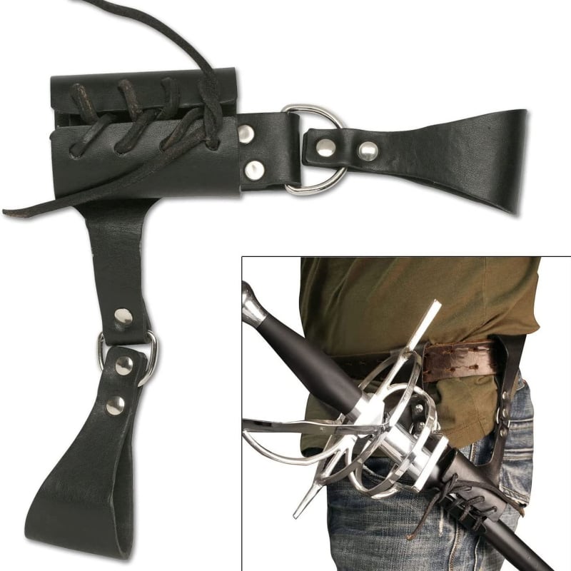 Δερμάτινη θήκη σπαθιού για cosplay – Μεσαιωνικό βορειοευρωπαϊκό Βίκινγκ στυλ, ενήλικες, Άνοιξη 2024