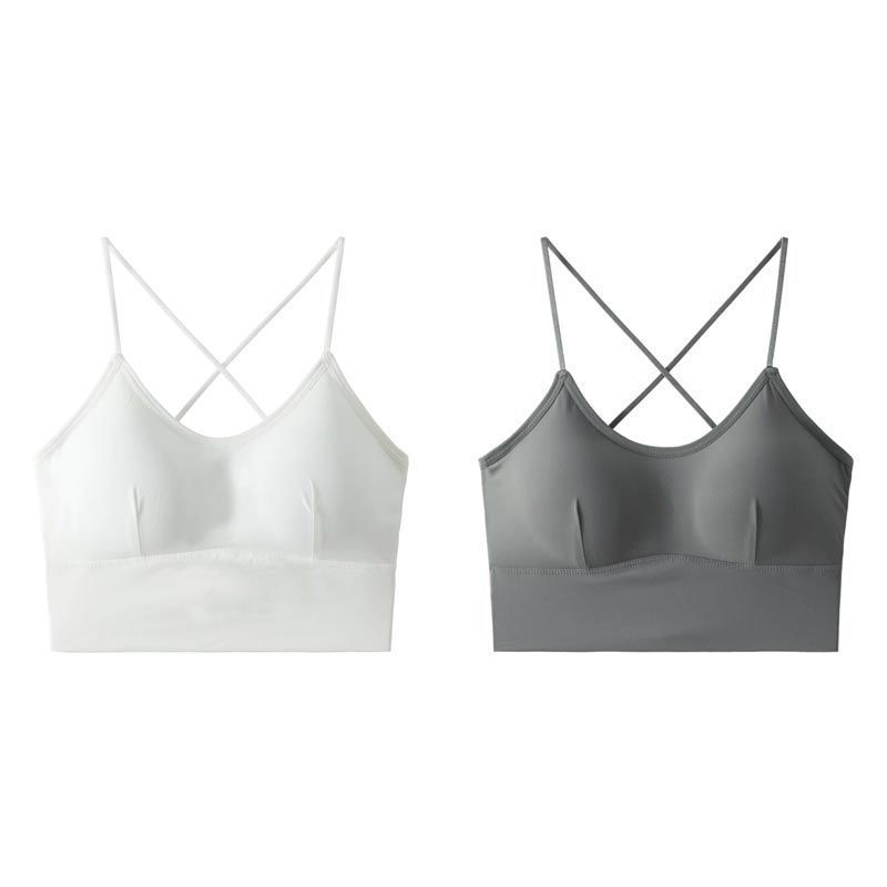 Ljetni Ice Silk bandeau top s punjenjem, tankim naramenicama i izrezanim leđima