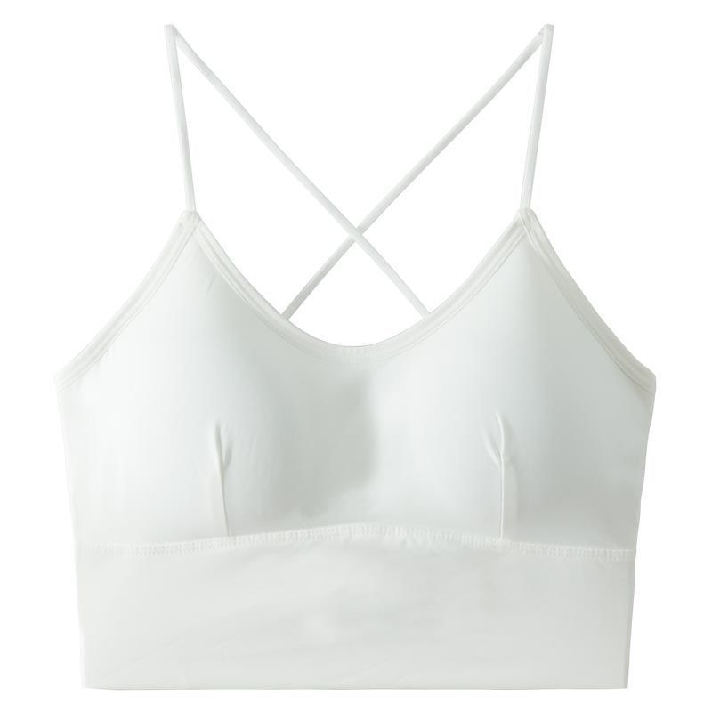 Ljetni Ice Silk bandeau top s punjenjem, tankim naramenicama i izrezanim leđima