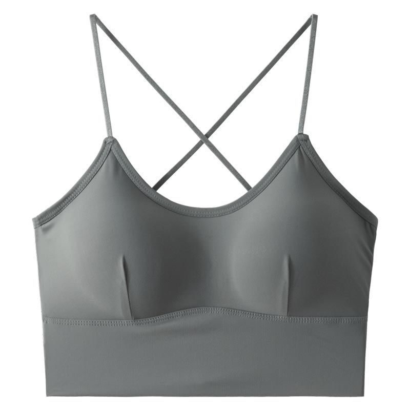 Ljetni Ice Silk bandeau top s punjenjem, tankim naramenicama i izrezanim leđima