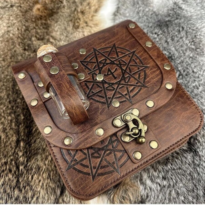 Think about it Mj-275 Μεσαιωνικός βίκινγκ-Κέλτικος ζώνη με κλιπ για τη μέση και τσαντάκι για cosplay, Χάλογουϊν, ενήλικες, Άνοιξη 2024