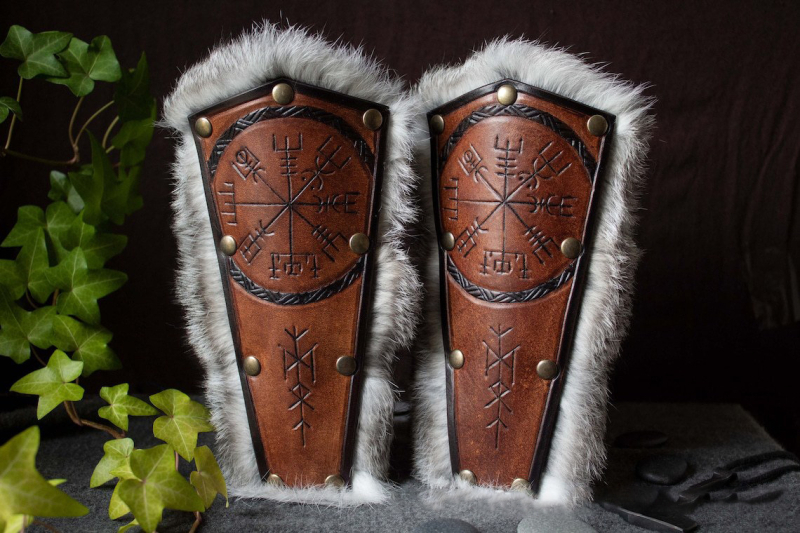 Vikinški stil narukvica za zapešće od krzna za cosplay, odrasli, srednjovjekovni europski vitez, proljeće 2023