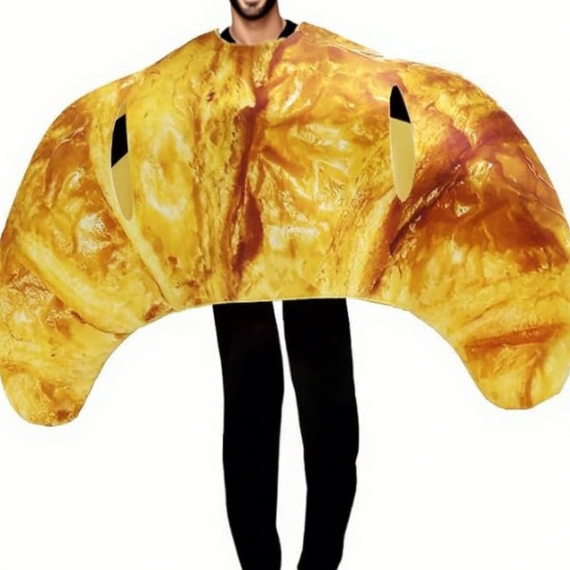 Унисекс костюм за Хелоуин под формата на кроасан за възрастни, на склад, пролет 2025