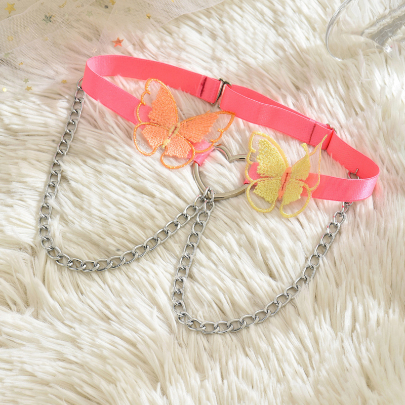 Αλυσίδα αστραγάλου Yue Ran, ρυθμιζόμενη, με σχέδιο πεταλούδας-καρδιάς, για ενήλικες, Άνοιξη 2024, 27 g