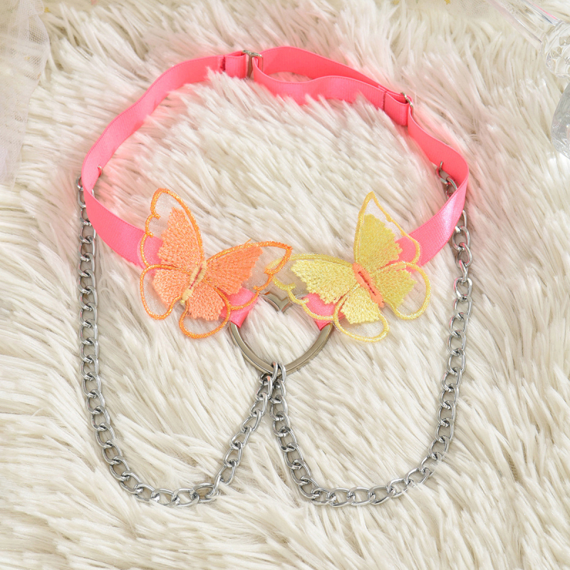 Αλυσίδα αστραγάλου Yue Ran, ρυθμιζόμενη, με σχέδιο πεταλούδας-καρδιάς, για ενήλικες, Άνοιξη 2024, 27 g