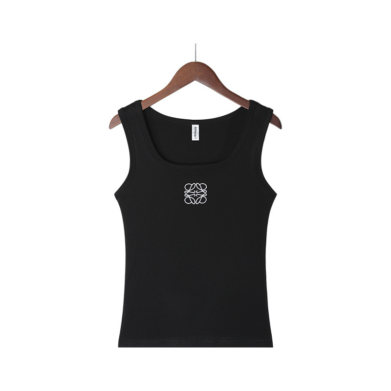 Ženski camisole bez rukava, 95% pamuk, s umetkom za prsni dio, slim fit, geometrijski uzorak