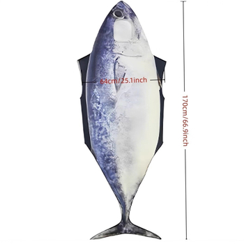 Costum pentru adulți cu temă somon pentru Halloween și cosplay, potrivit pentru petrecerea Oktoberfest și reprezentații pe scenă — lansare vară 2025