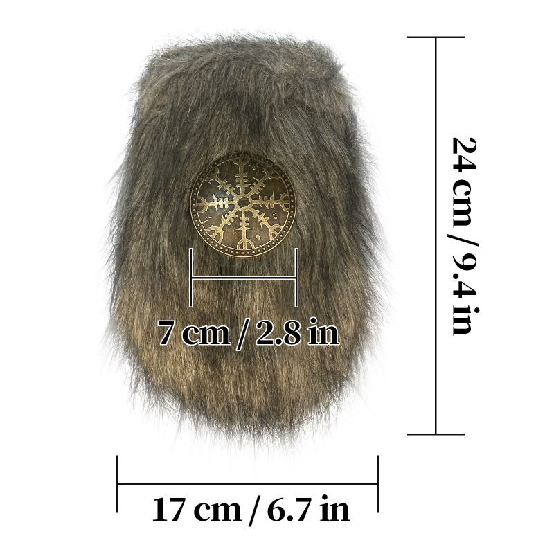 Srednjovjekovna torba od umjetne dlake - nordijski Viking stil, retro cosplay rekvizita, marka Hai fane, za odrasle, proljeće 2025
